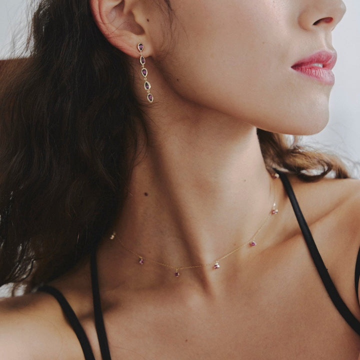 K10YG ロードライドガーネット Chain Necklace