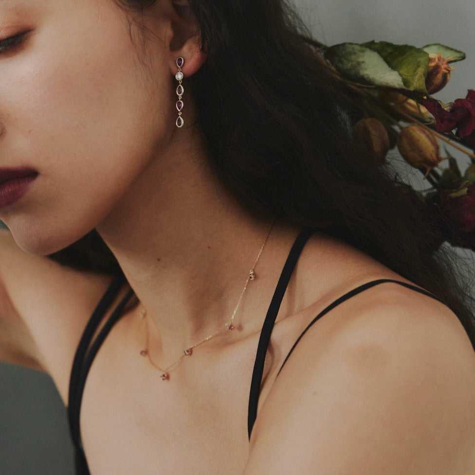 K10YG ロードライドガーネット Chain Necklace