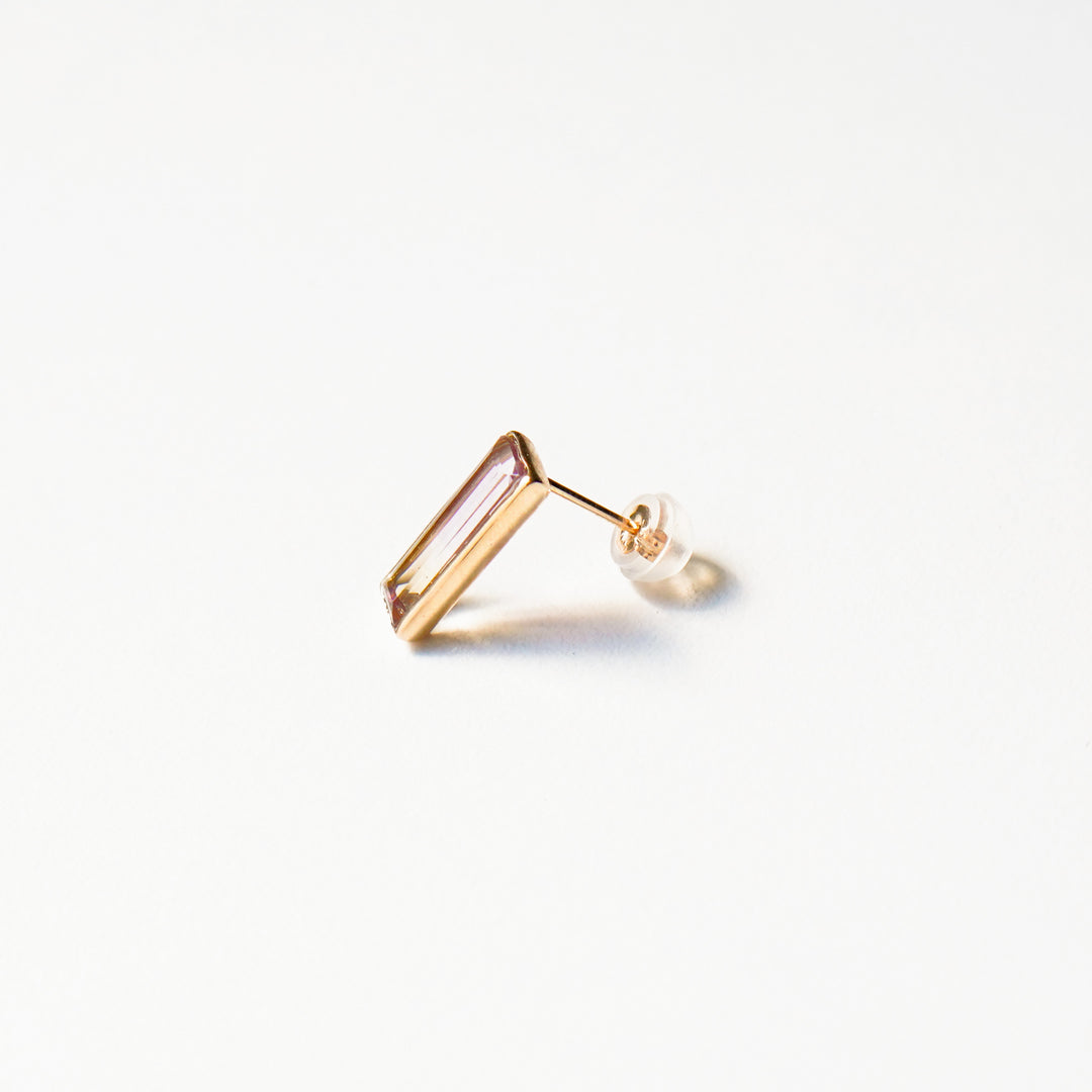 K10YG アメトリン Studs Pierced Earring