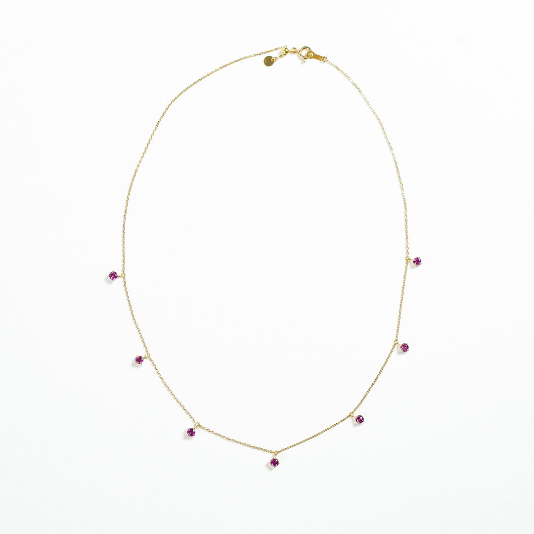 K10YG ロードライドガーネット Chain Necklace