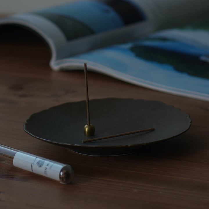 オーガニックホワイトセージ インセンス(20本)真鍮のお香立て付き