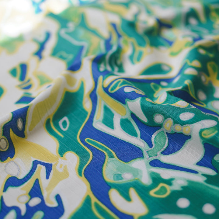 綿100%・グリーンシャワーの風呂敷|70×70cm