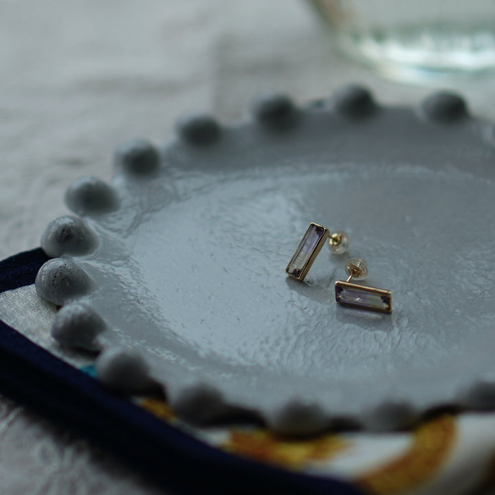 K10YG アメトリン Studs Pierced Earring