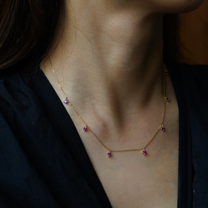 K10YG ロードライドガーネット Chain Necklace