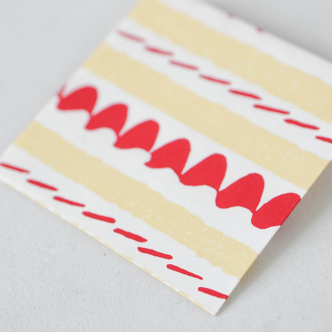 京版画のぽち袋&メッセージカード(ケーキ / 葵の音)