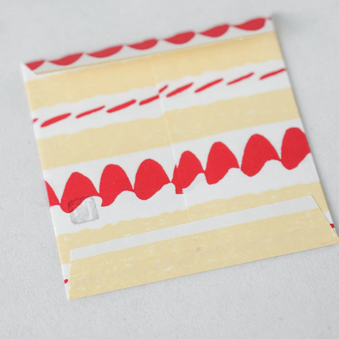 京版画のぽち袋&メッセージカード(ケーキ / 葵の音)