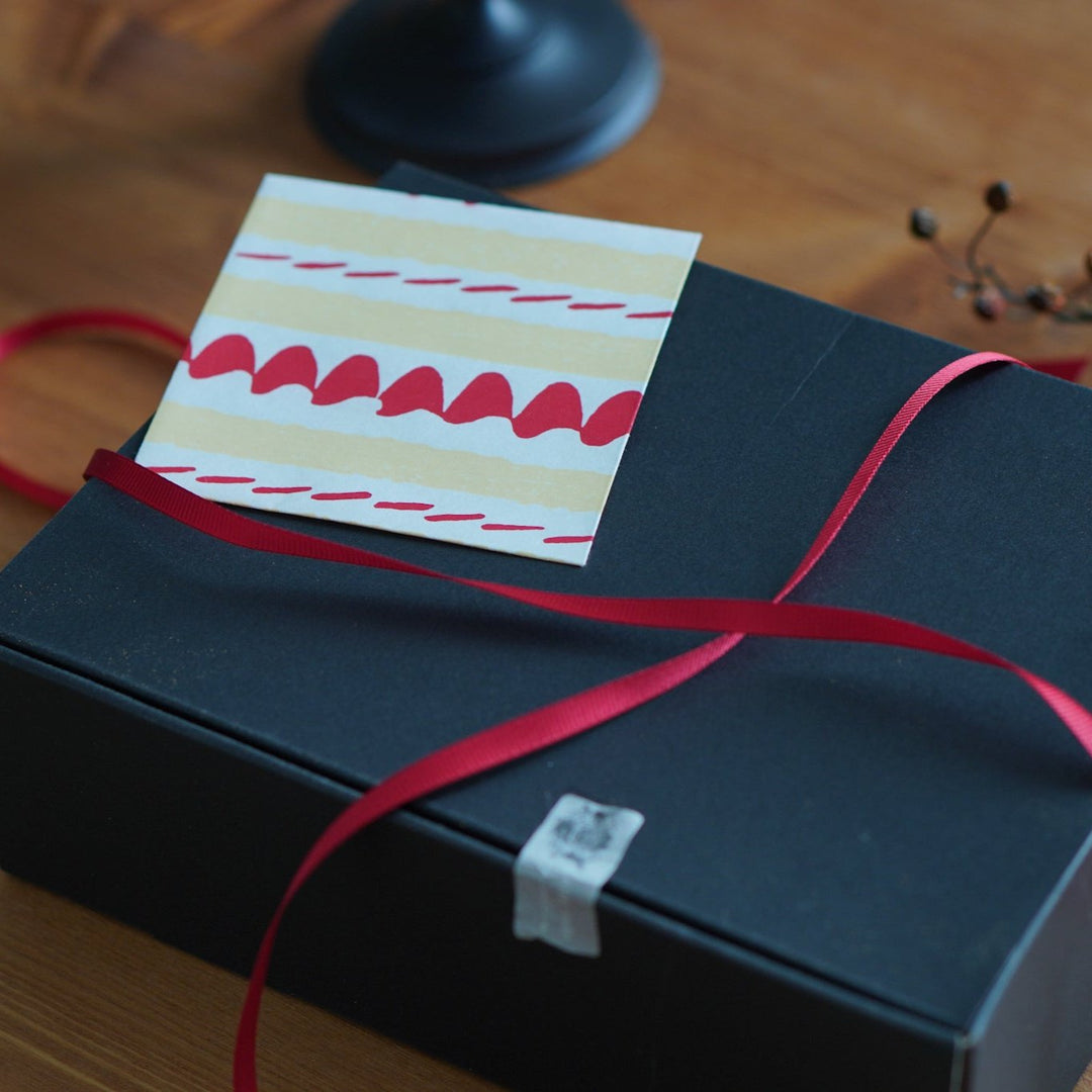 京版画のぽち袋&メッセージカード(ケーキ / 葵の音)