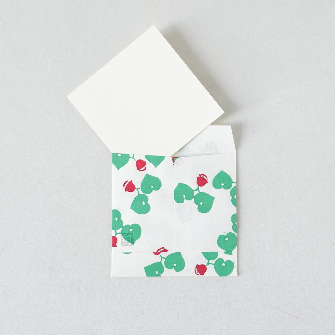 京版画のぽち袋&メッセージカード(ケーキ / 葵の音)