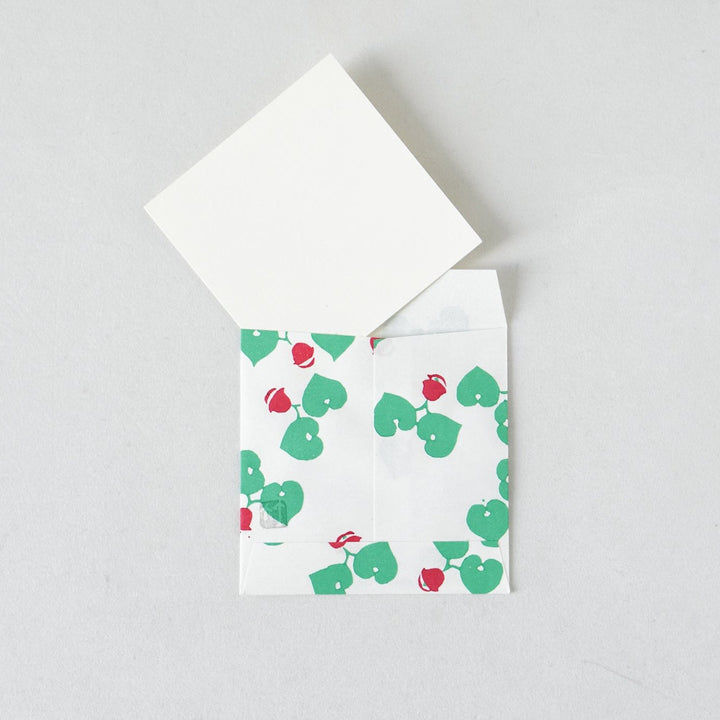 京版画のぽち袋&メッセージカード(ケーキ / 葵の音)