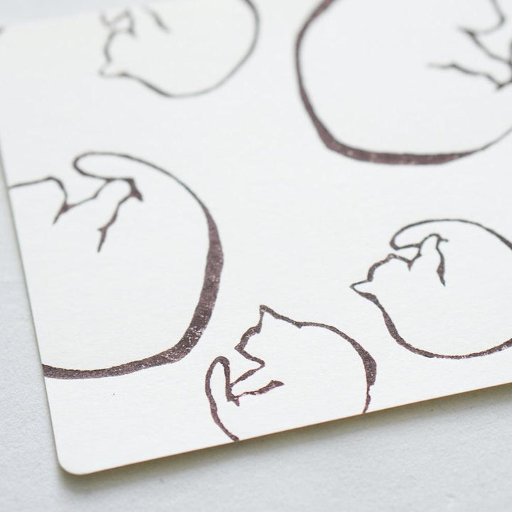 京版画のポストカード(ねこづくし / だるまづくし)