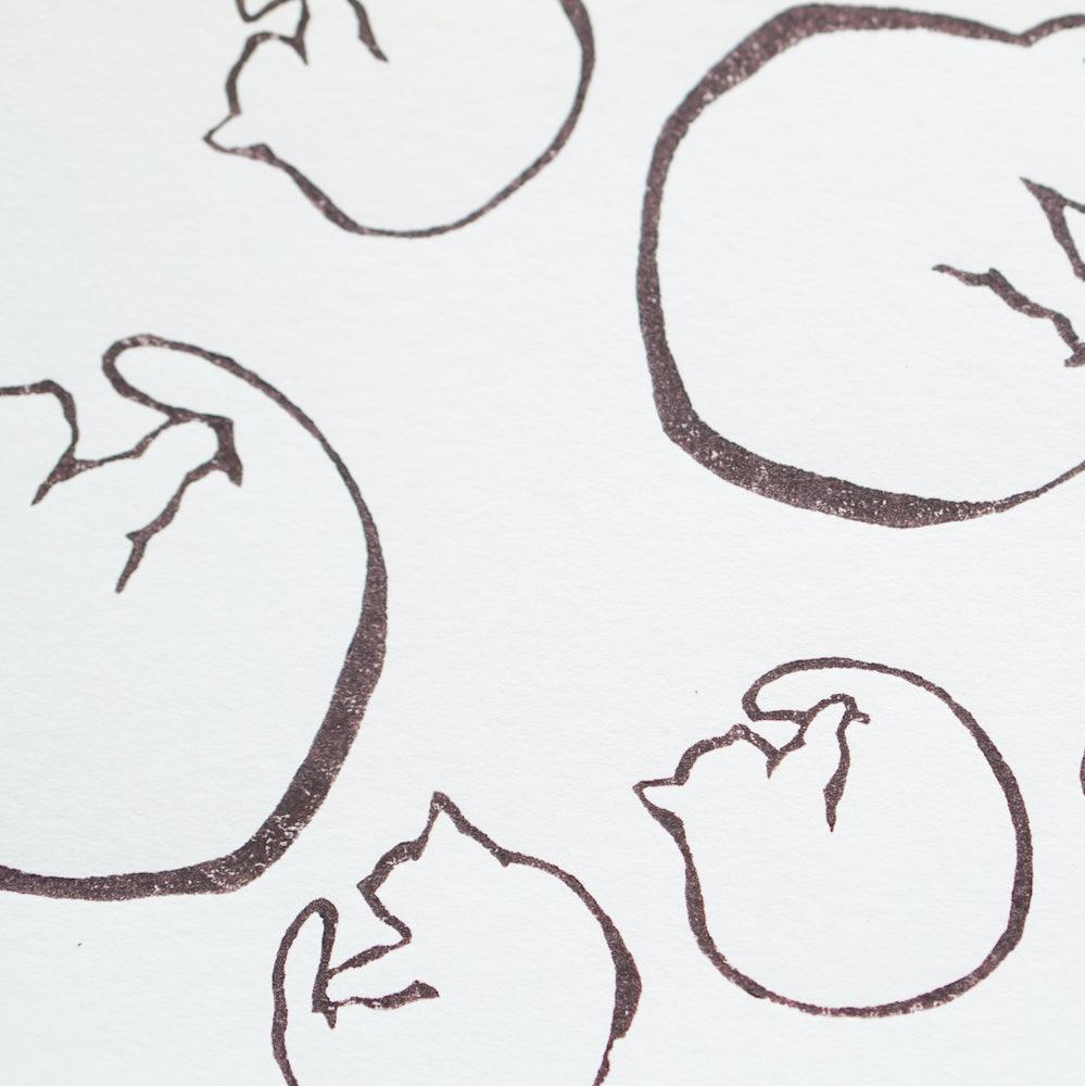 京版画のポストカード(ねこづくし / だるまづくし)