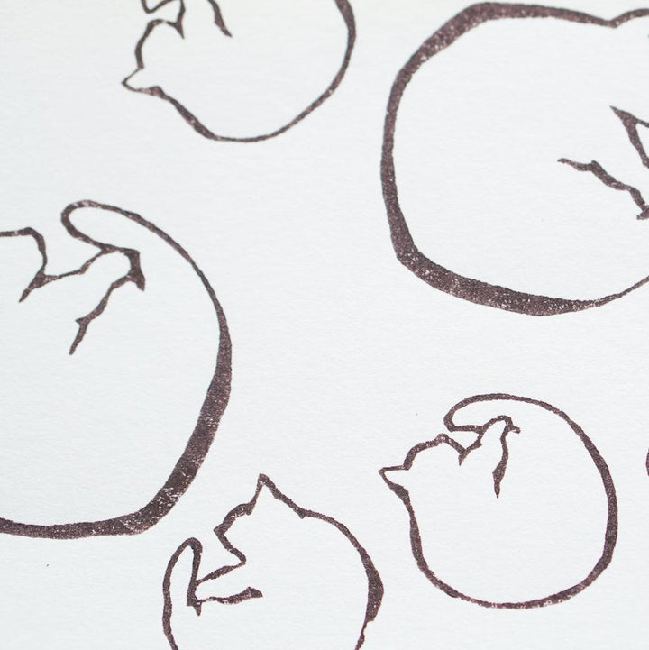 京版画のポストカード(ねこづくし / だるまづくし)