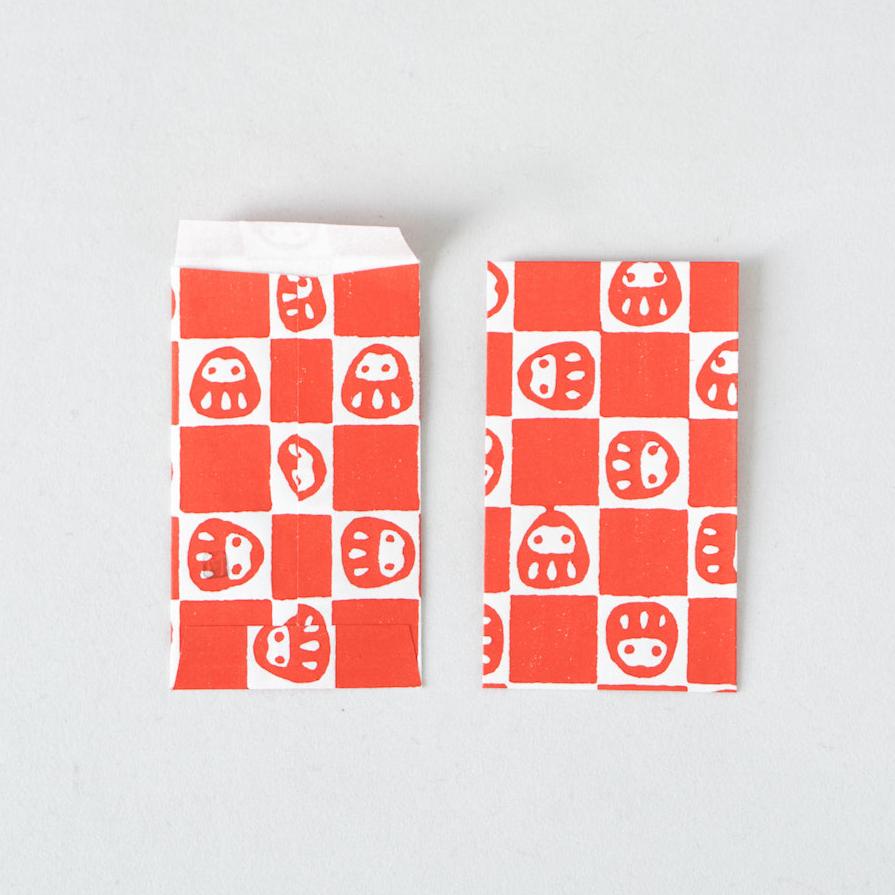L0017-9 京版画のぽち袋（だるま市松） – LILOCLE(リロクル)｜エシカル