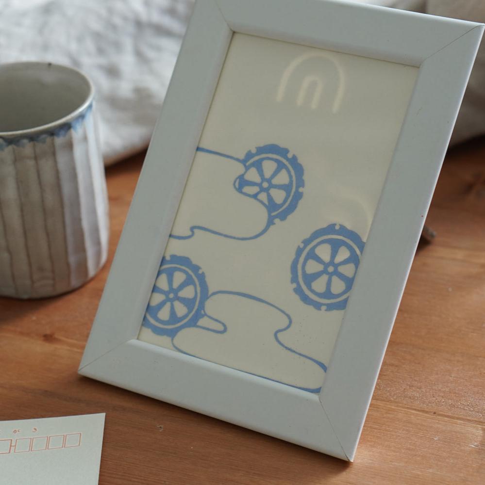 京版画のポストカード(雪車 / 日の鯛)