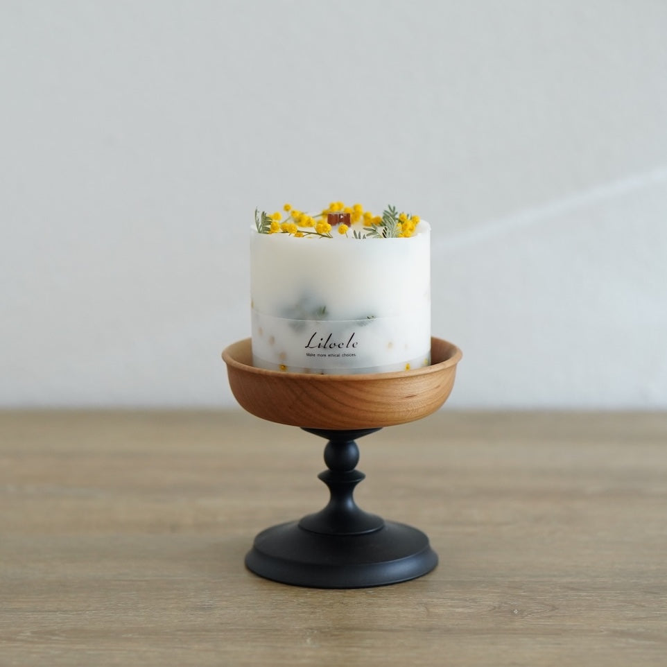 木の温もりある一輪挿しとキャンドルスタンド｜osio craft