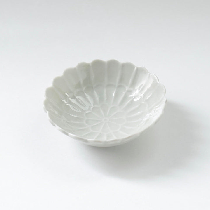 【訳あり】青と琥珀の菊小鉢