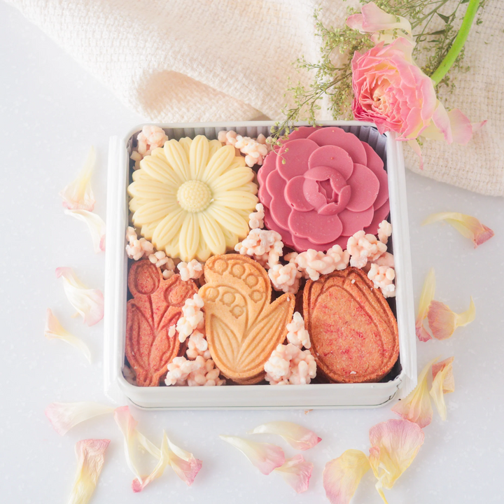 【ヴィーガン＆グルテンフリー】まるで花束のような、フラワークッキー缶