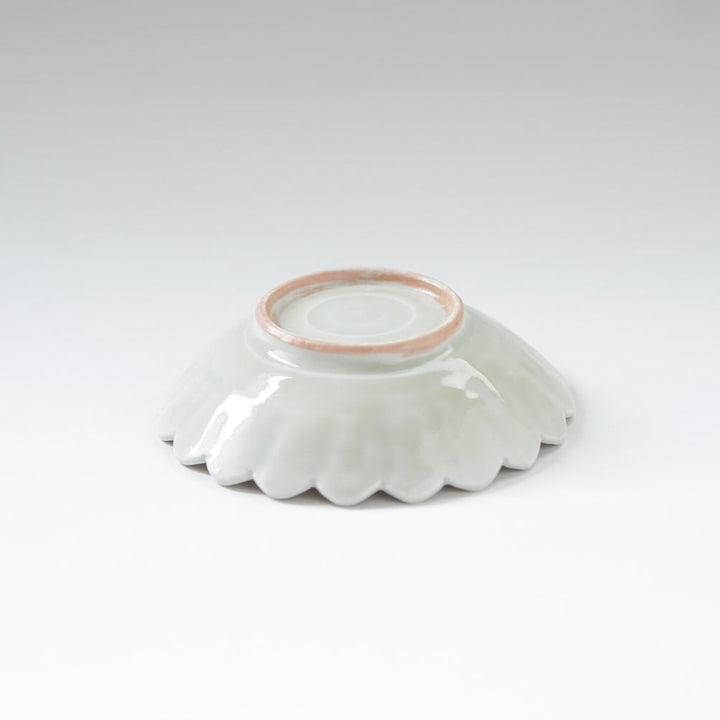 【訳あり】青と琥珀の菊四寸鉢（約12cm）