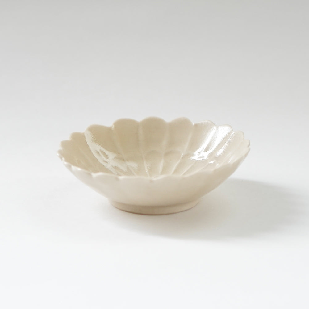 【訳あり】青と琥珀の菊小鉢