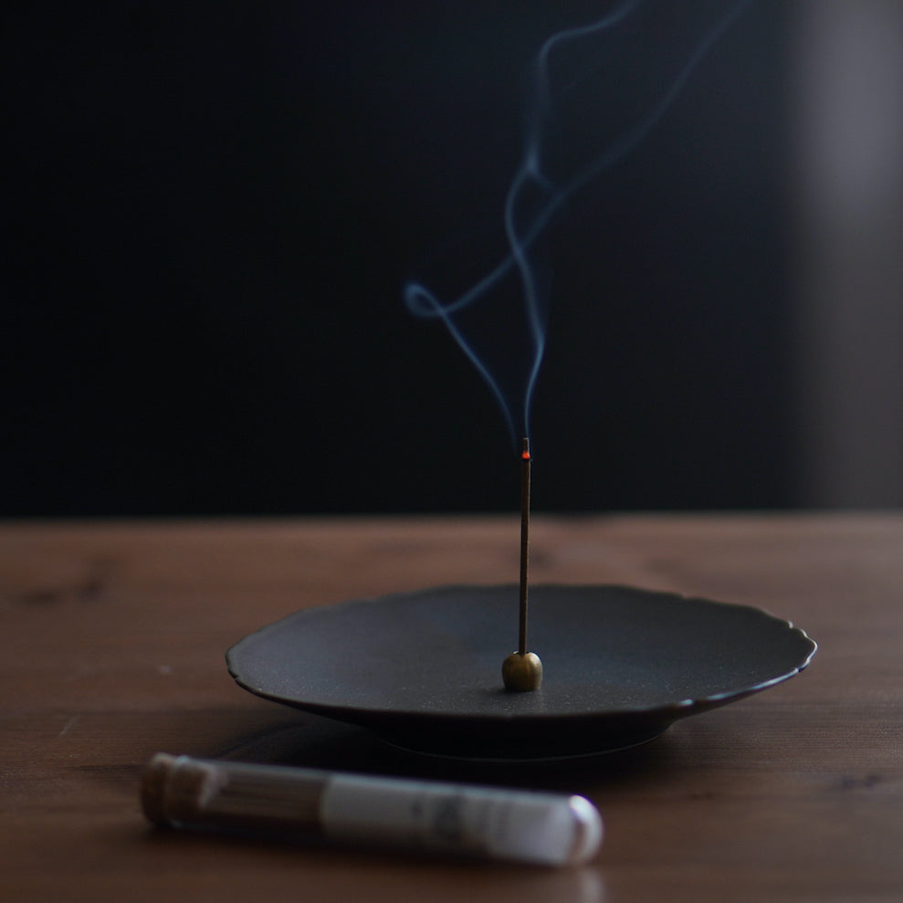 オーガニックホワイトセージ インセンス(20本)真鍮のお香立て付き